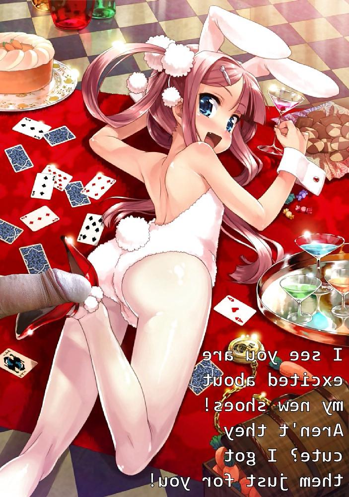8P Anime Girls spielen mit einem echten Schwanz (mit Bildunterschriften) – Nr. 69