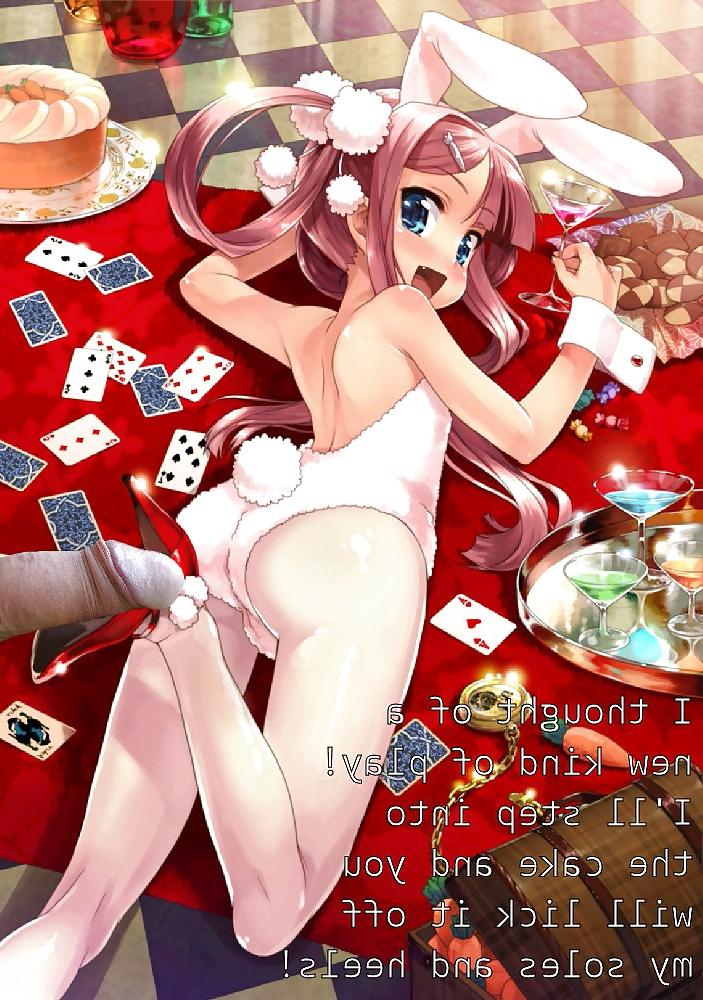 8P Anime Girls spielen mit einem echten Schwanz (mit Bildunterschriften) – Nr. 69