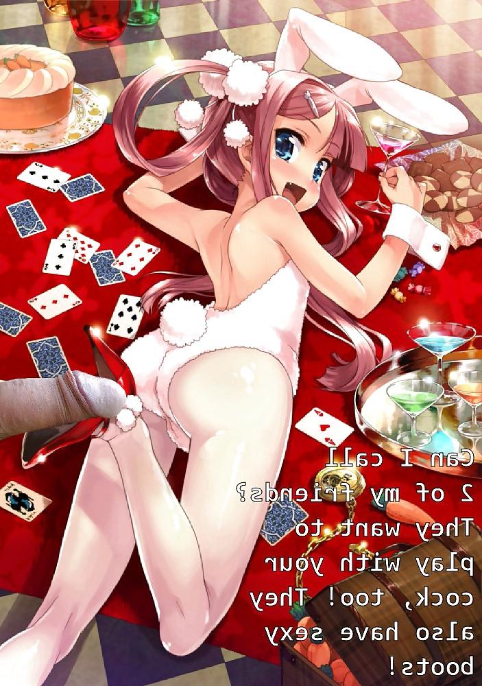 8P Anime Girls spielen mit einem echten Schwanz (mit Bildunterschriften) – Nr. 69
