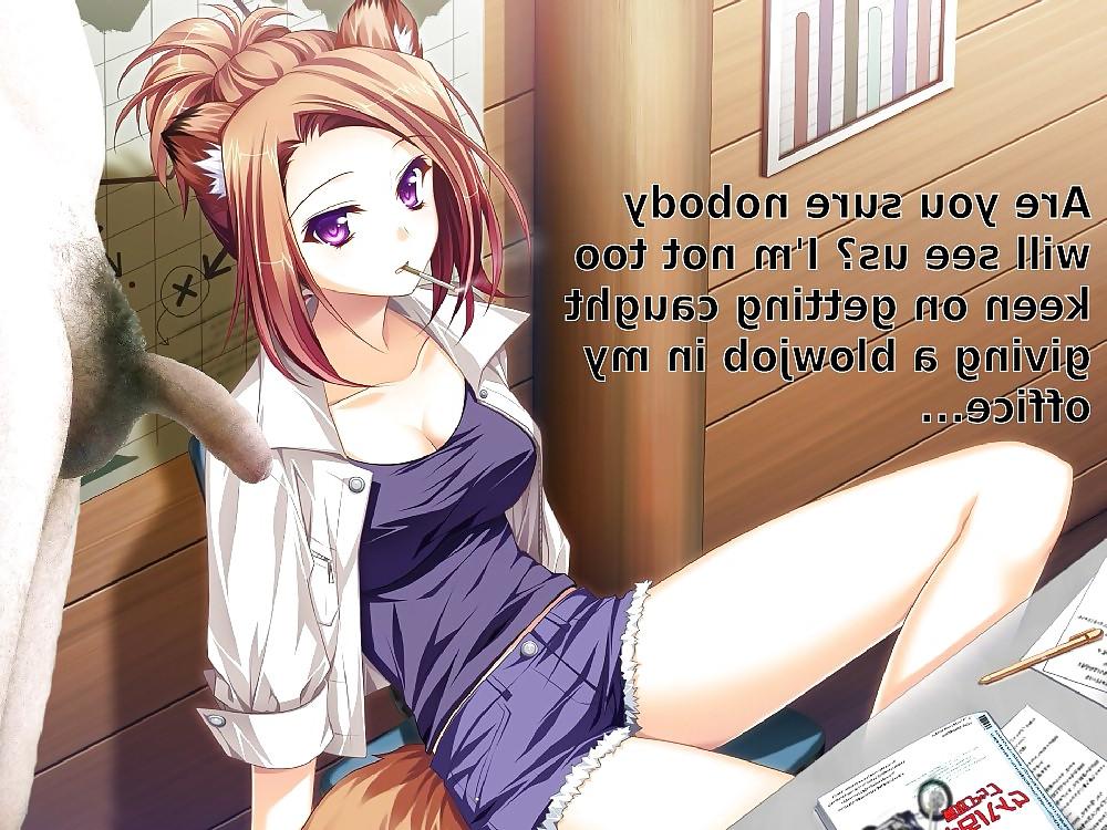 8P Anime Girls spielen mit einem echten Schwanz (mit Bildunterschriften) – Nr. 53