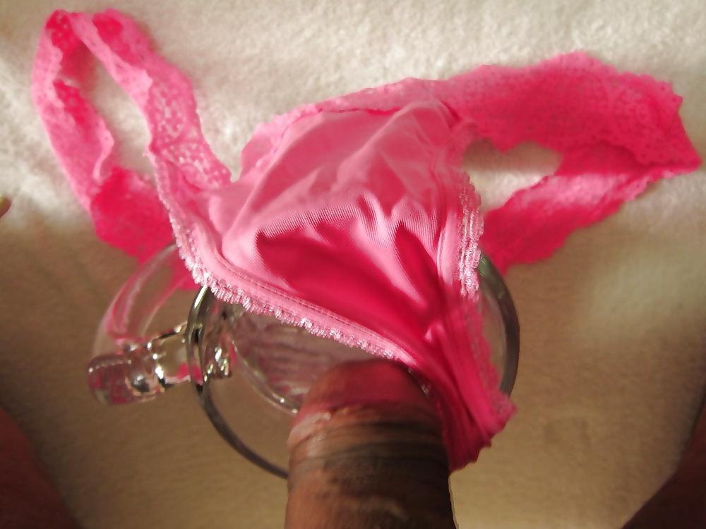 25P Pink Thong & Water Cumshot