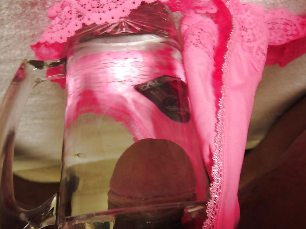 25P Pink Thong & Water Cumshot