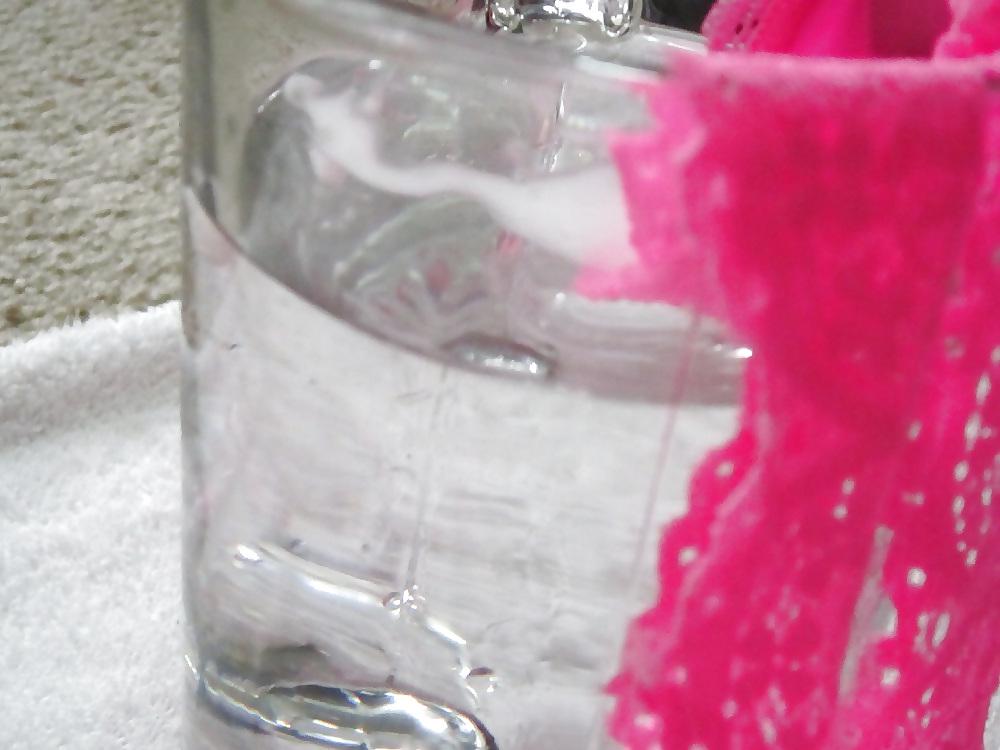 25P Pink Thong & Water Cumshot