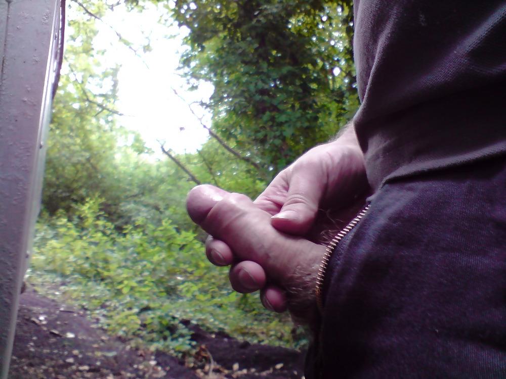 6P Me wanking in the woods