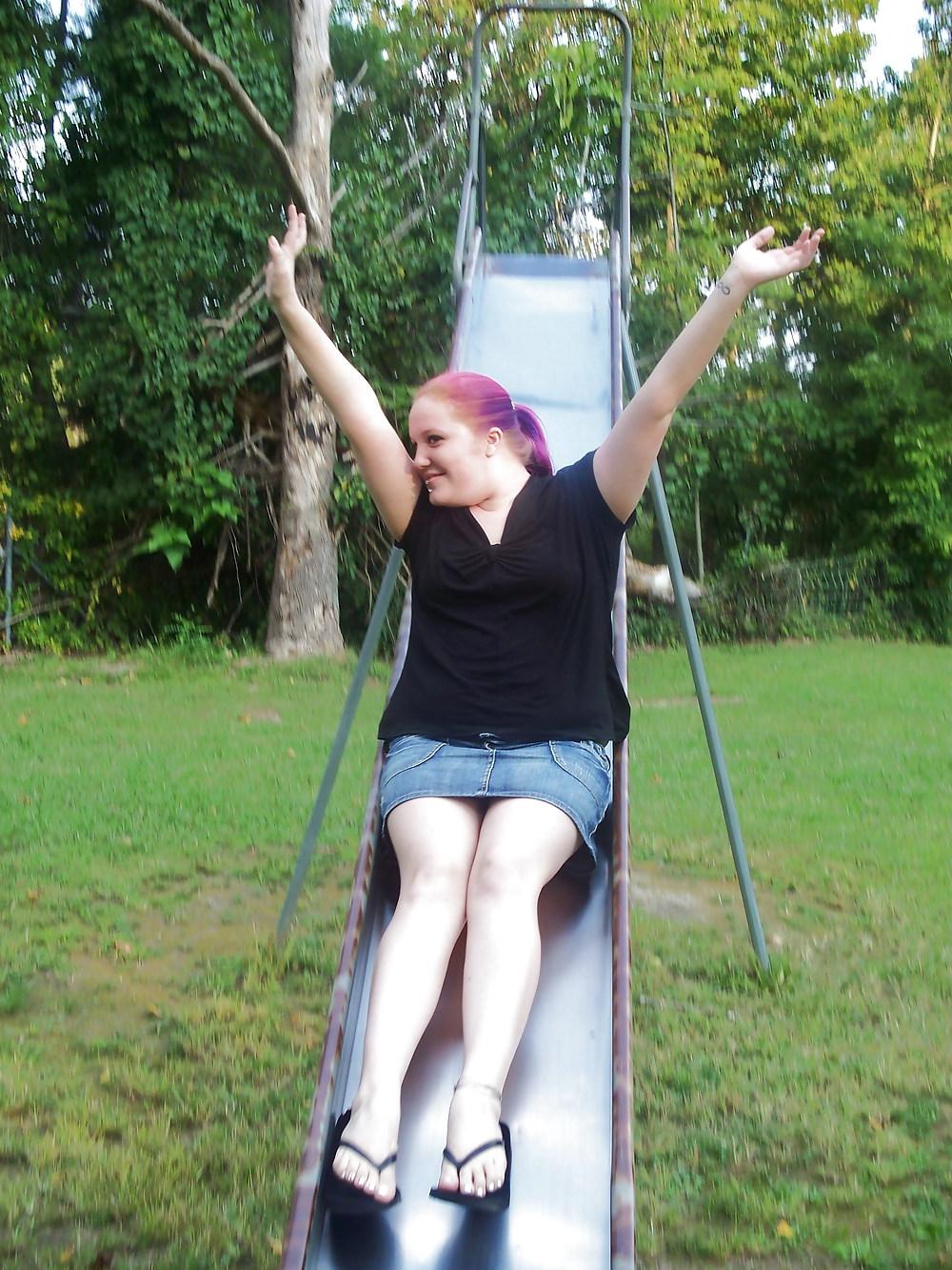 25P Fun Day At Park With Freaky Pink Haired Ex-Wife