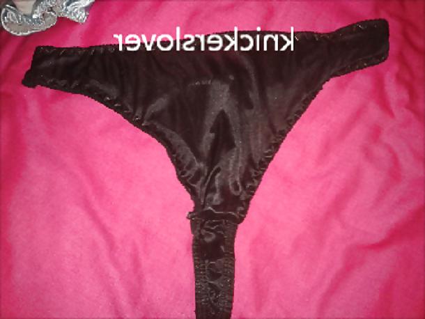 9P Black thong knickers panties