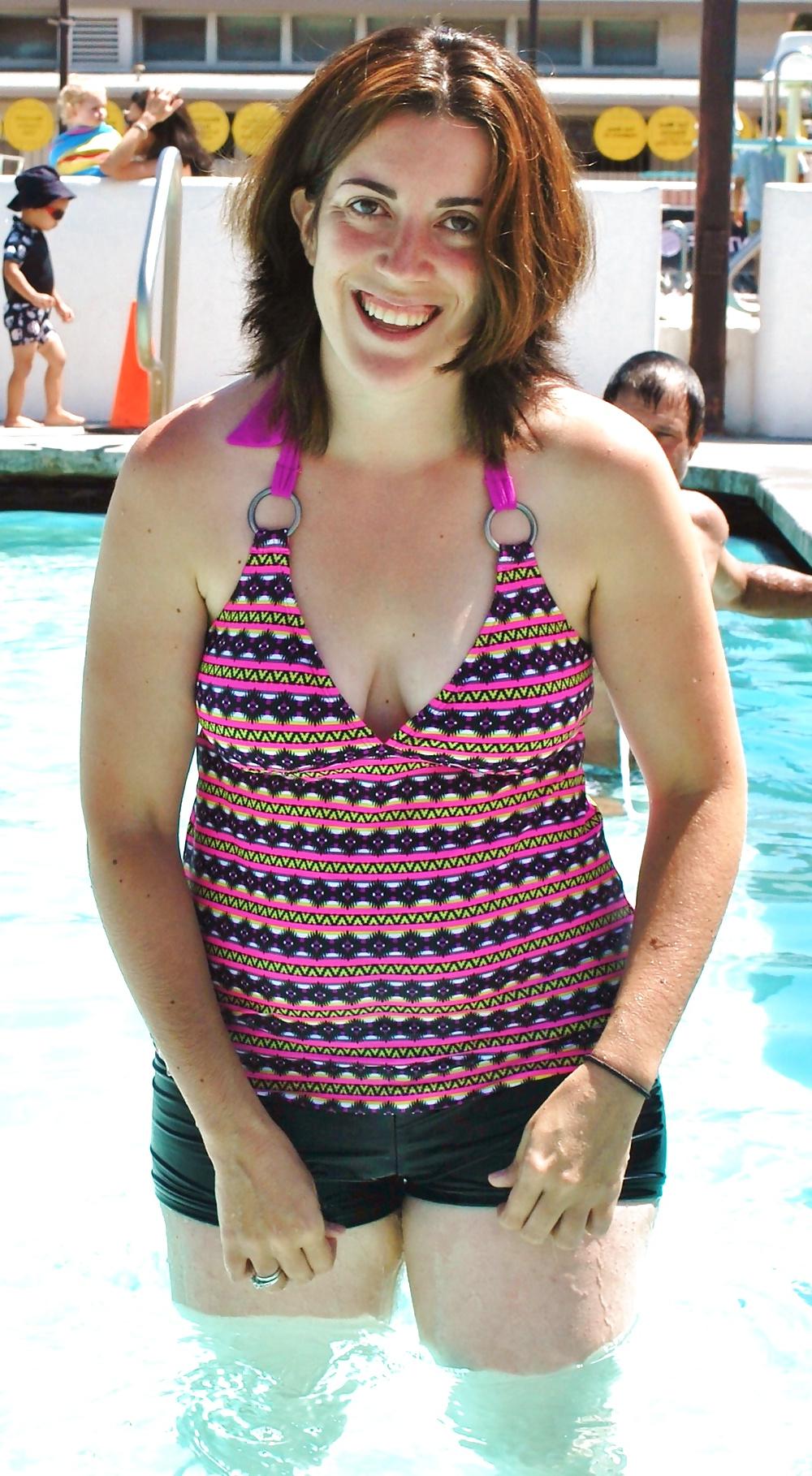 17P Brunette Wife Rocio In Her Bathing Suit