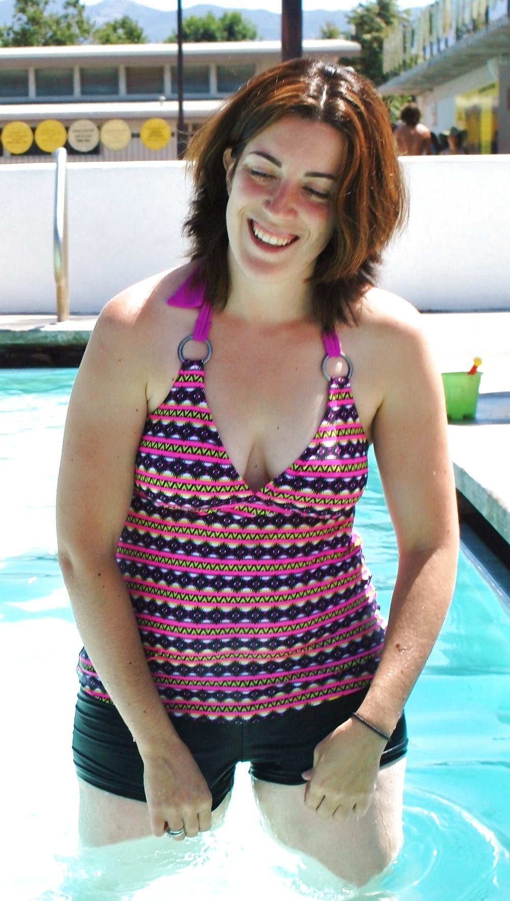 17P Brunette Wife Rocio In Her Bathing Suit