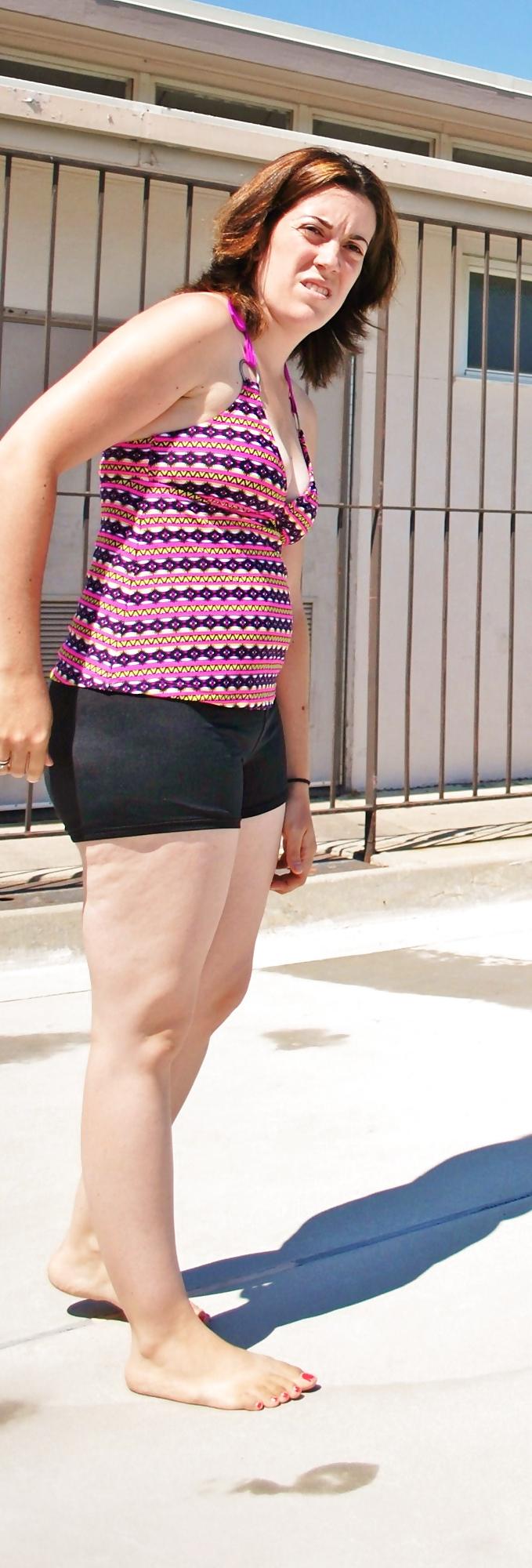 17P Brunette Wife Rocio In Her Bathing Suit