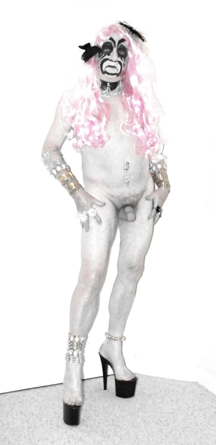 10P Pink haired naked tranny