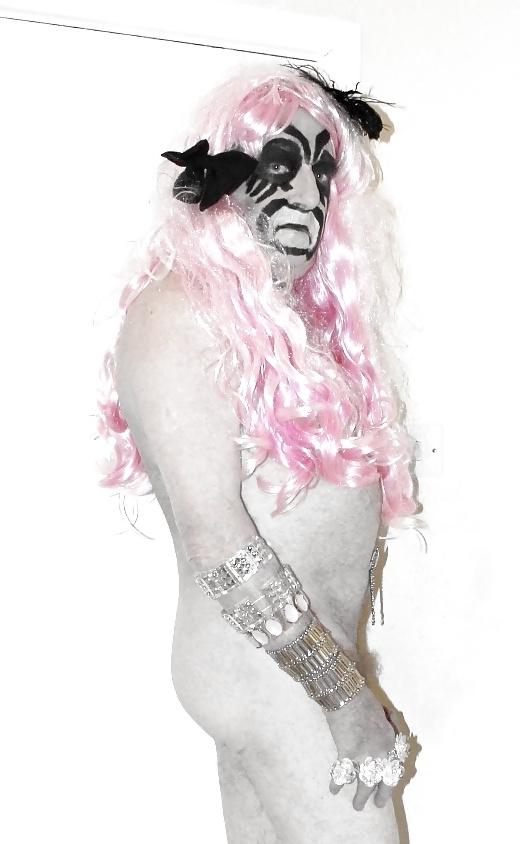 10P Pink haired naked tranny