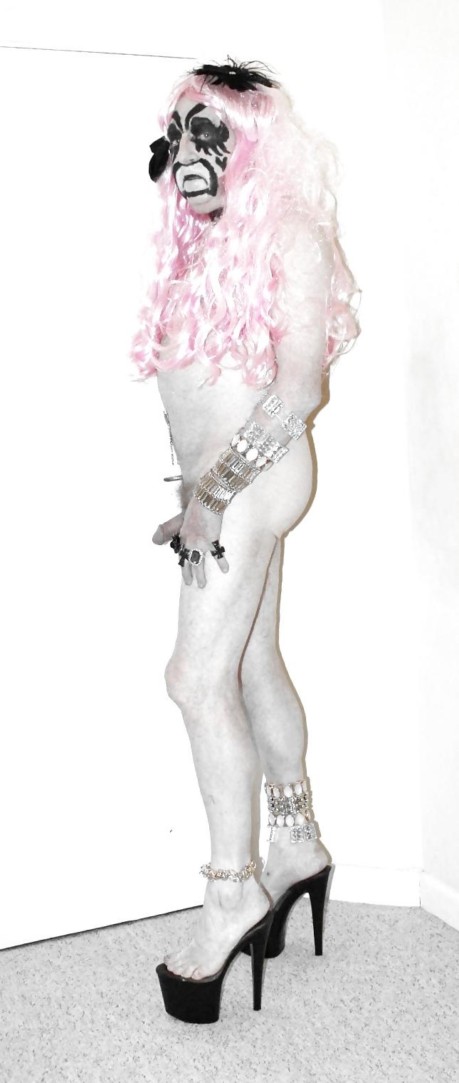 10P Pink haired naked tranny
