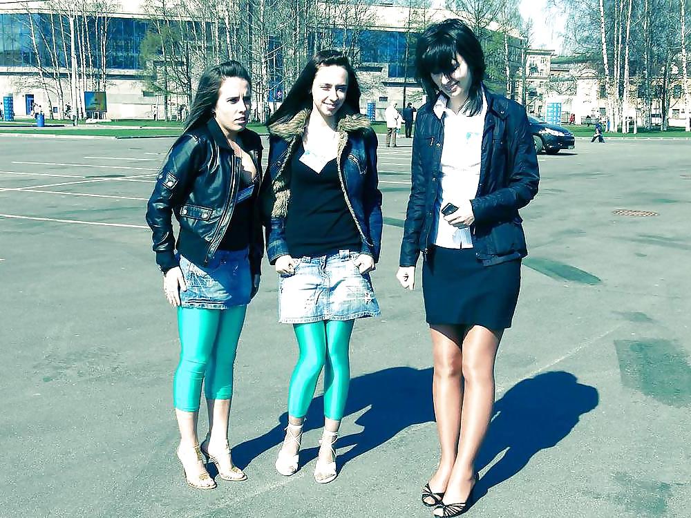 12P Leggings-Girl - Green Leggings with Jeans-Skirt