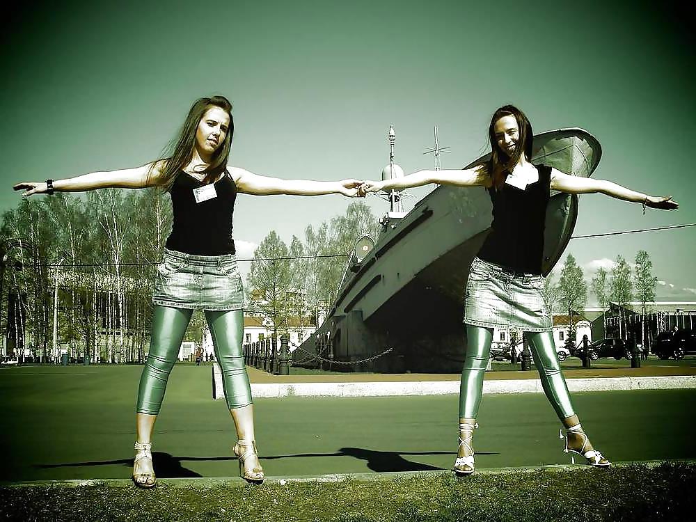 12P Leggings-Girl - Green Leggings with Jeans-Skirt