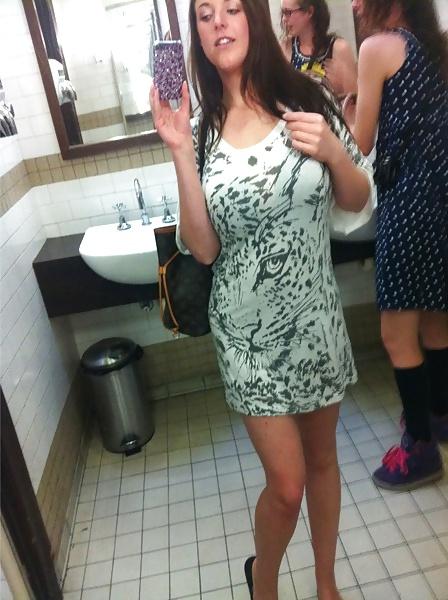 4P Angie White bathroom selfie