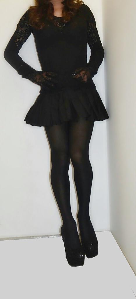 4P My legs in a miniskirt ...