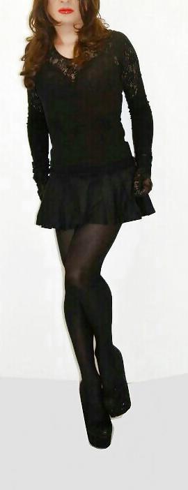 4P My legs in a miniskirt ...