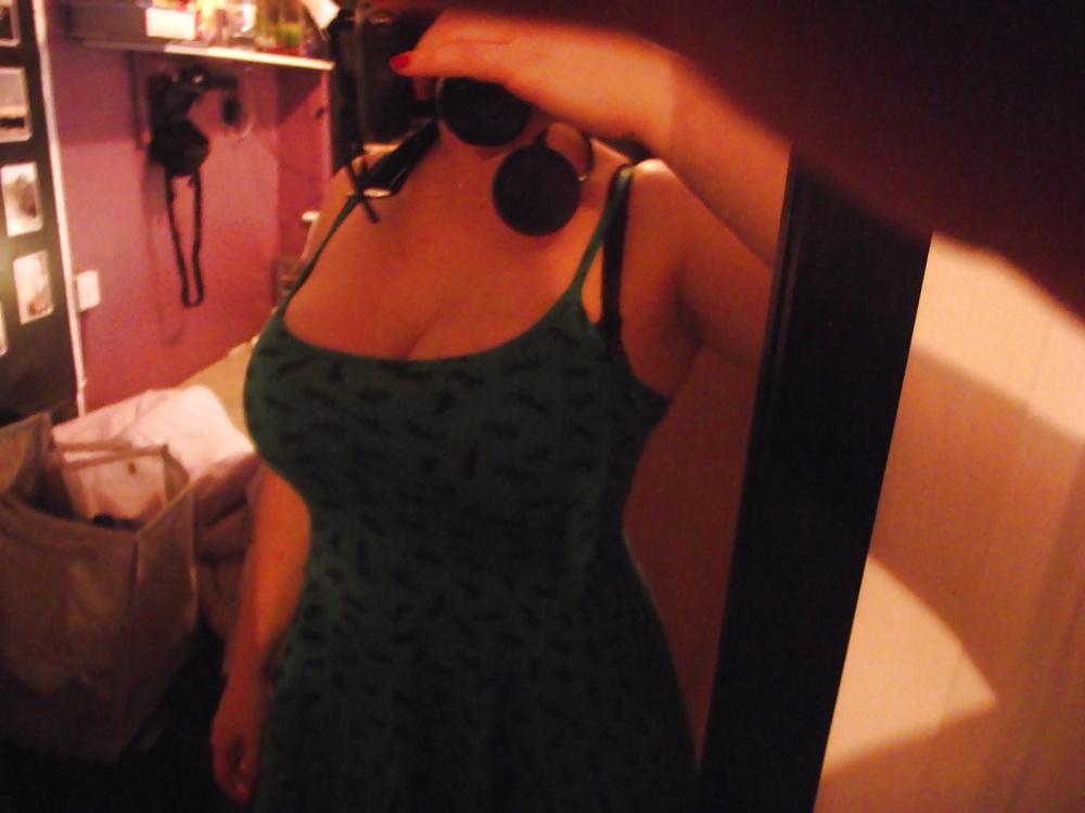 25P Curvy blonde amateur sucks dick huge tits