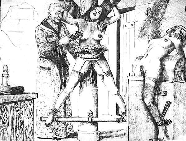 14P Classic BDSM Art - Getting Her Ready