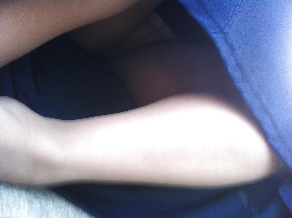 4P Public Upskirt Pantyhose No Panties