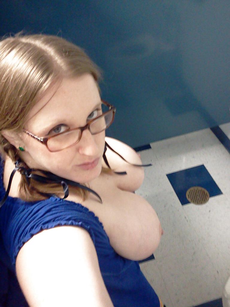 18P Ms P in her favorite bathroom stall