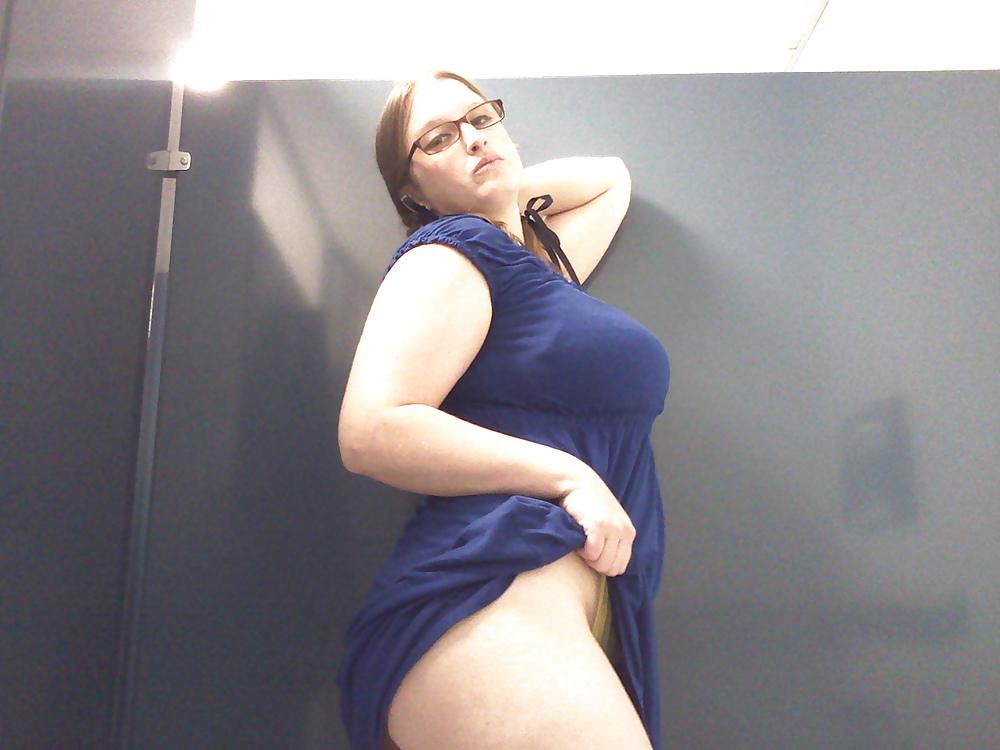 18P Ms P in her favorite bathroom stall