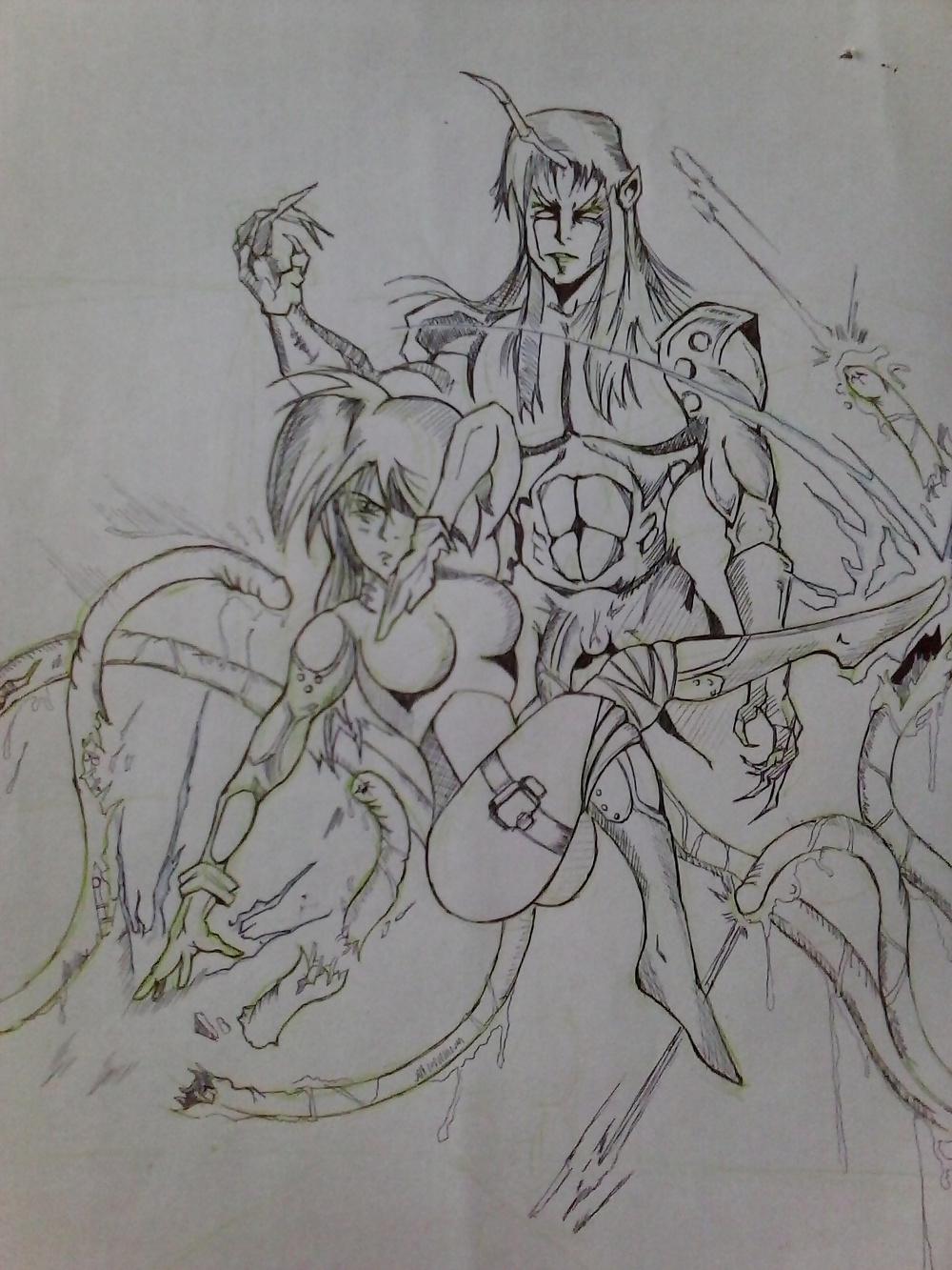 20P Anime hand drawings