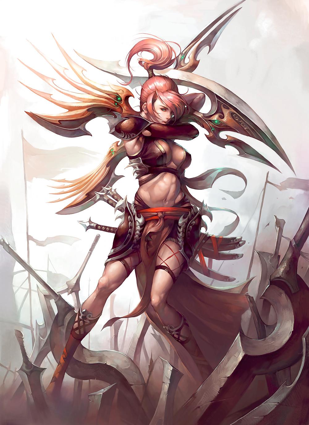 10P Sexy Fantasy Women in Armor