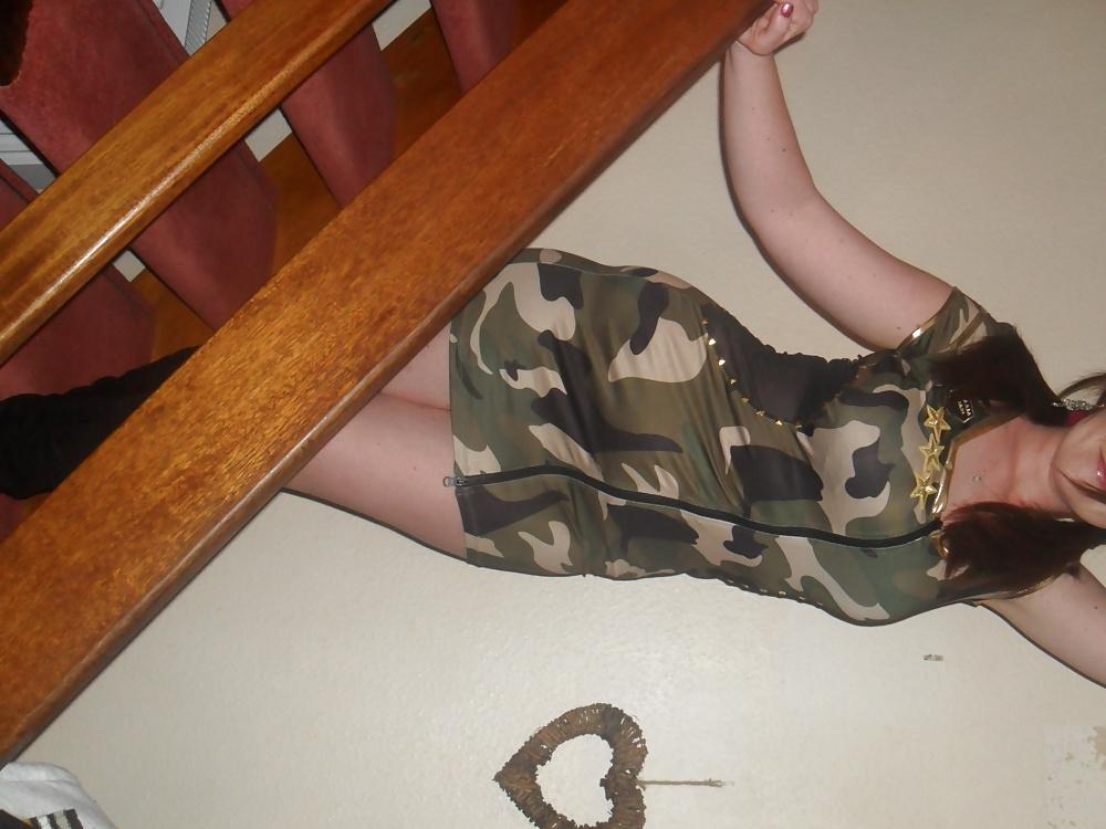 16P Wife in her sexy army outfit