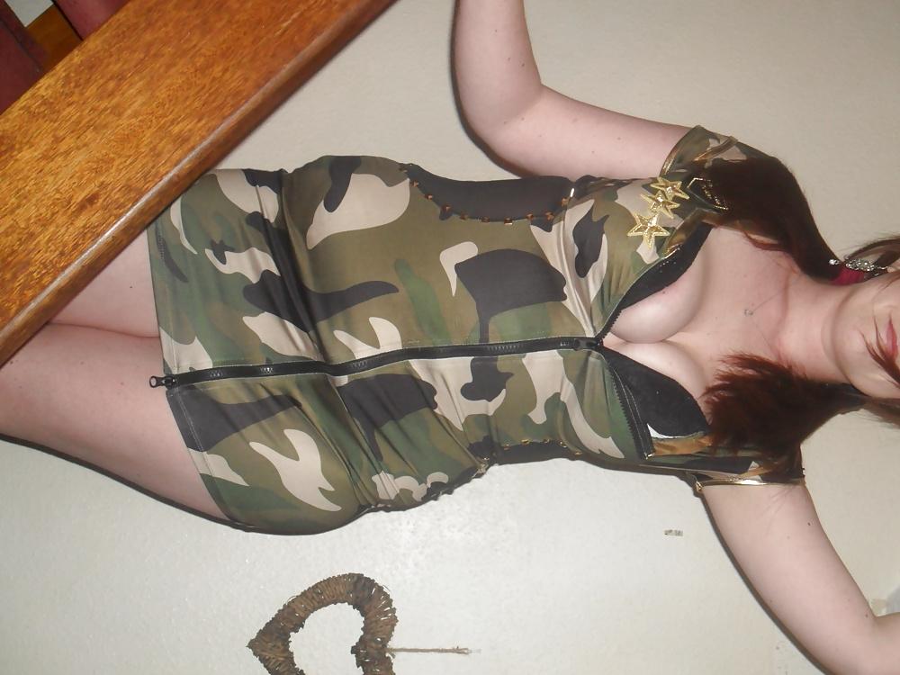 16P Wife in her sexy army outfit
