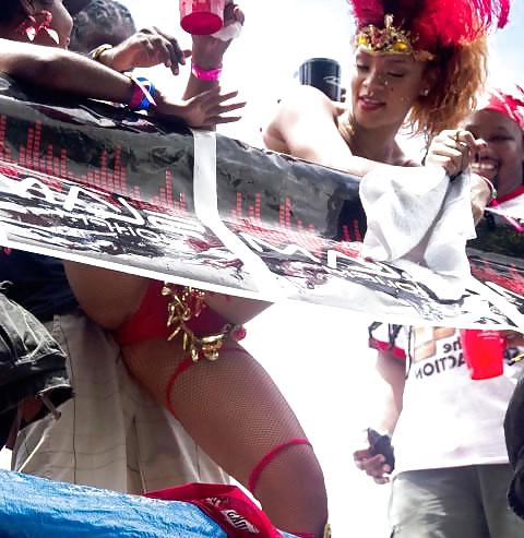 25P Rihanna festival thong, she is ready for fuck 2014