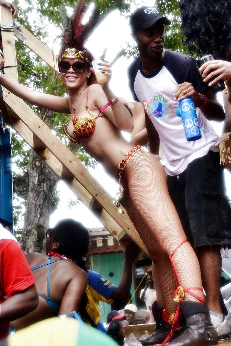 25P Rihanna festival thong, she is ready for fuck 2014