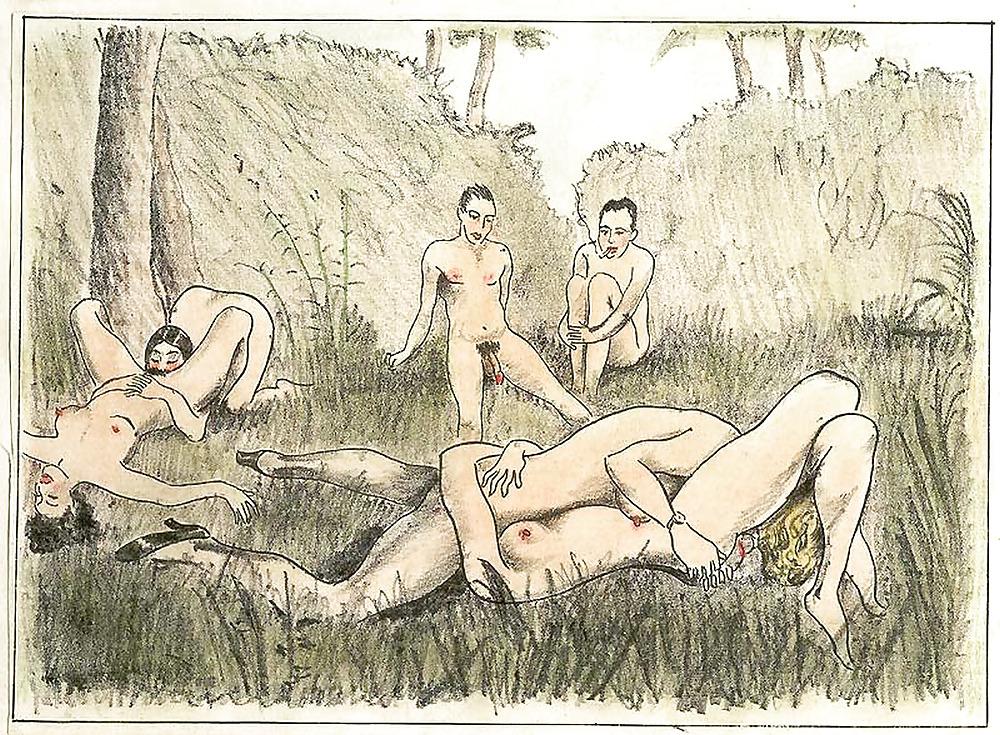 25P Vintage erotic art