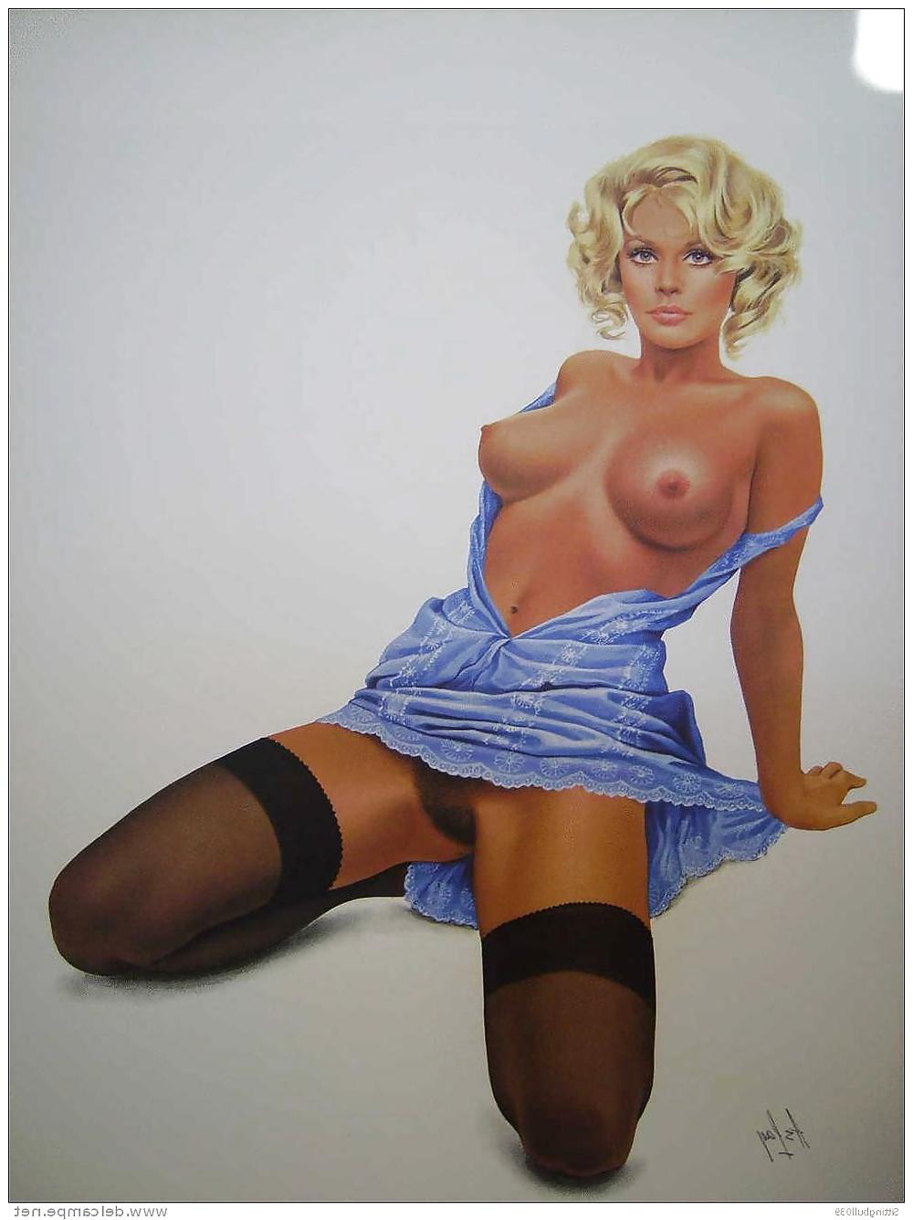 24P Pin-Up Art by Alain Aslan
