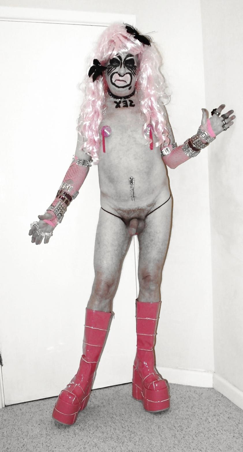 10P Pink haired stripper skank