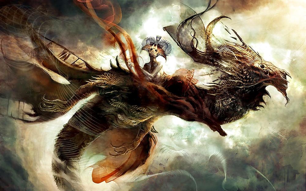 12P Fantasy Women Dragonriders