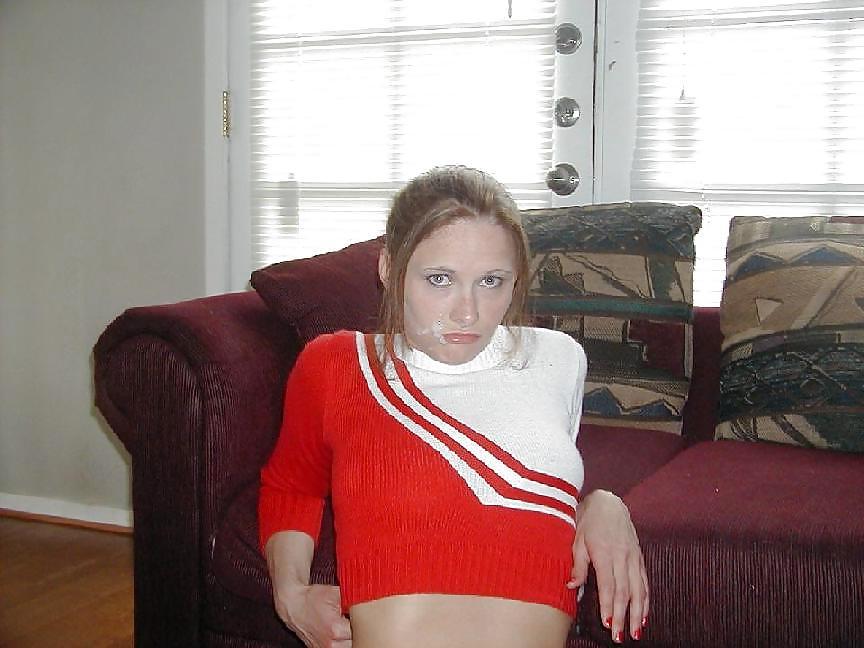 14P Cheerleader Blowjob and Facial