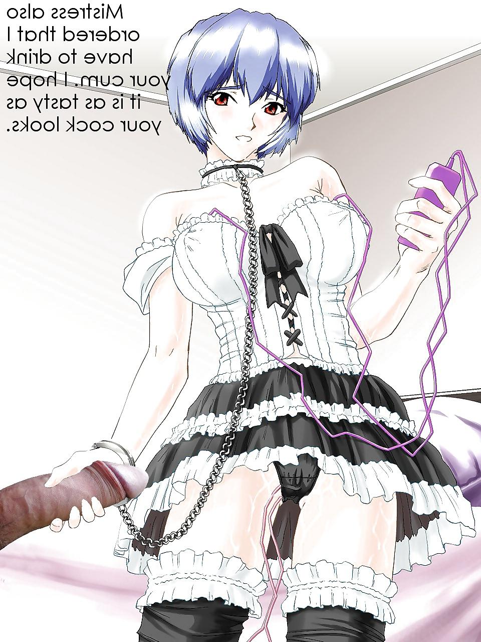 8P Anime Girls playing with a Real Cock (with captions) - No 81