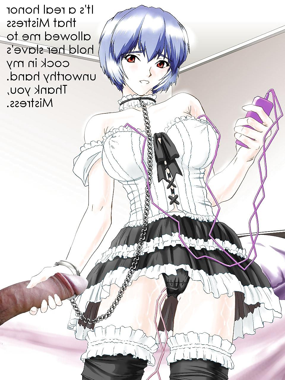 8P Anime Girls playing with a Real Cock (with captions) - No 81