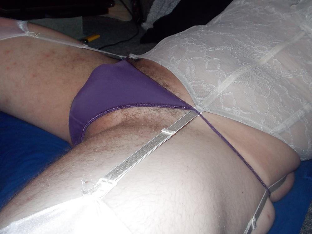 20P My big hairy cock in panties and thong