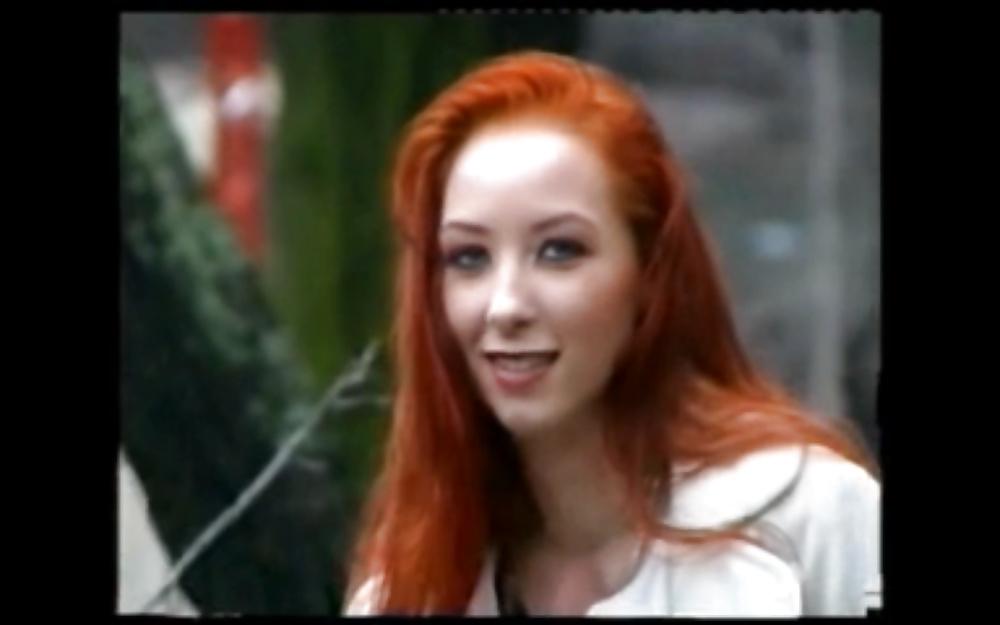 11P Hot Red head fucks Black on Train and in garage