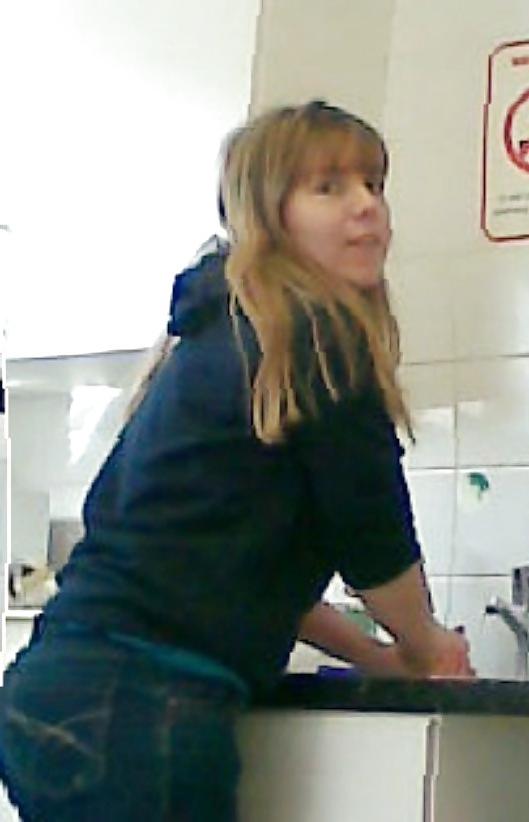 25P Sexy co-worker with big round ass in tight trousers,jeans
