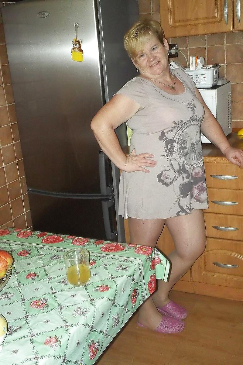 7P Stupid Fat Mature Cow in Pantyhose