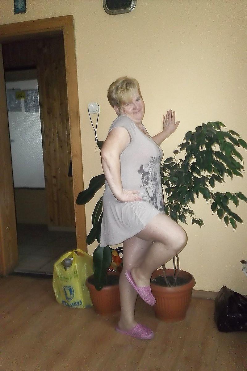 7P Stupid Fat Mature Cow in Pantyhose