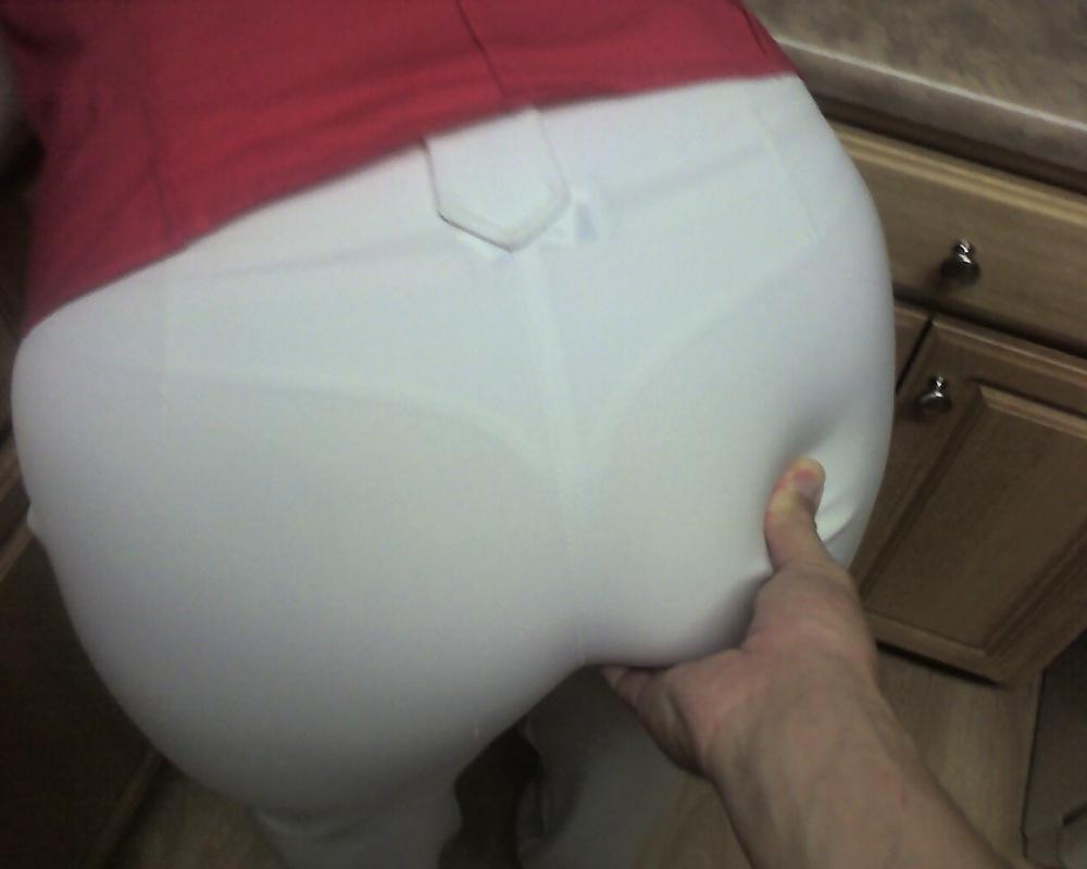 11P Suzanne in sheer pants and a thong