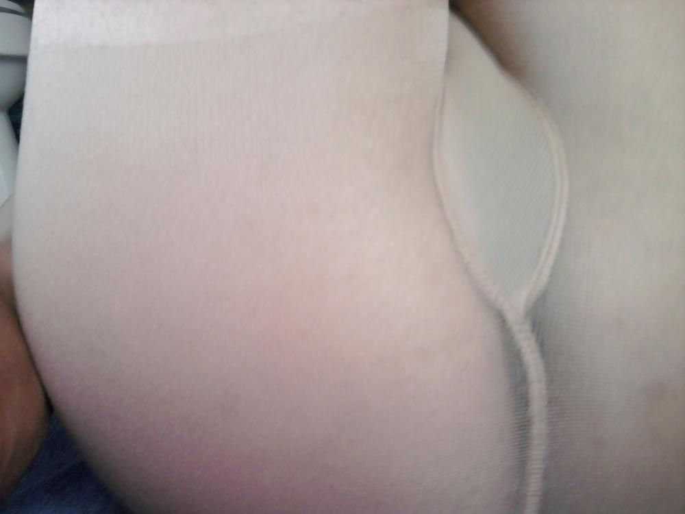 20P Black thong and pantyhose 