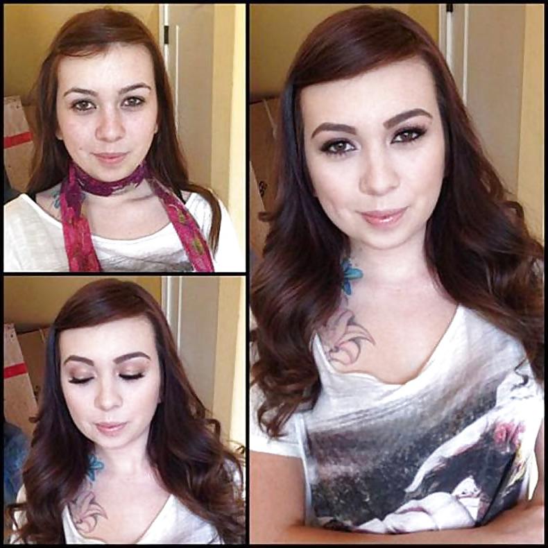 25P Pornstars Makeup on off - Mojitog