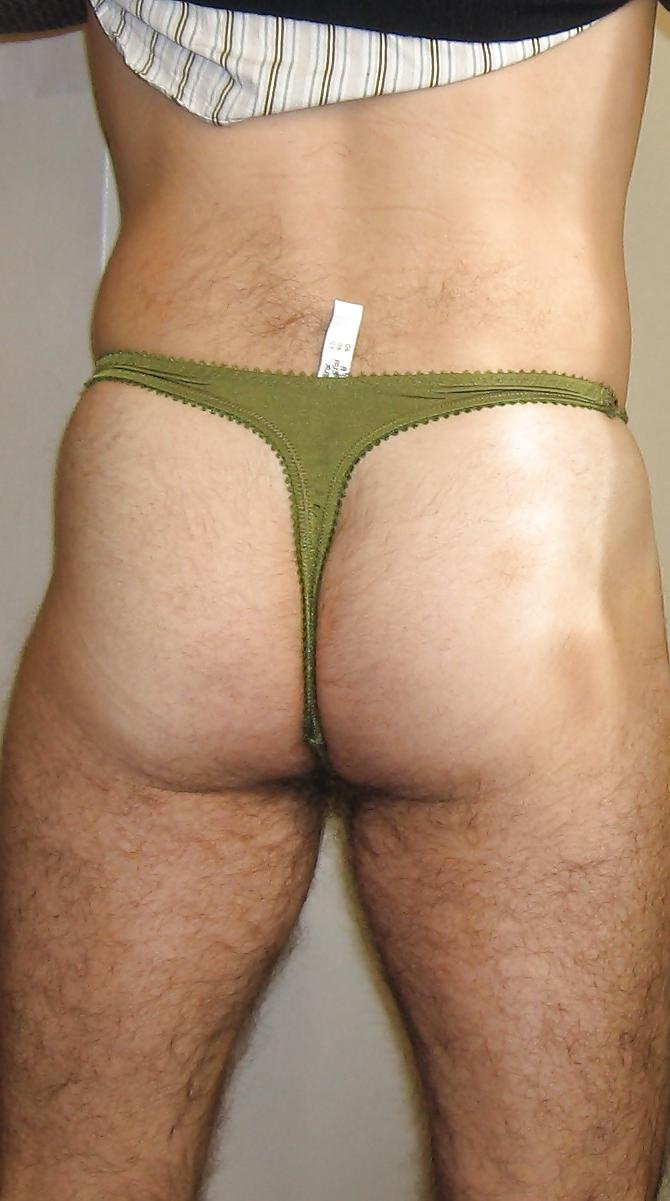 4P Wife's green thong