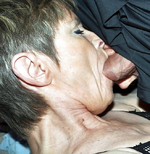 12P Granny giving head  