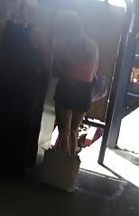 18P Hot girl in black levi's jean shorts